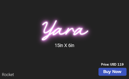 CUSTOM NEON SIGN FOR Lakyrastreet