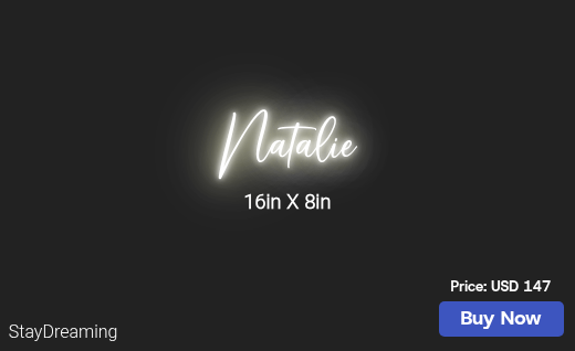 CUSTOM NEON SIGN FOR Sseerdat