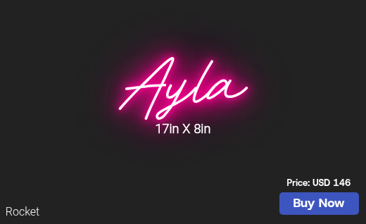 CUSTOM NEON SIGN FOR Ariv17