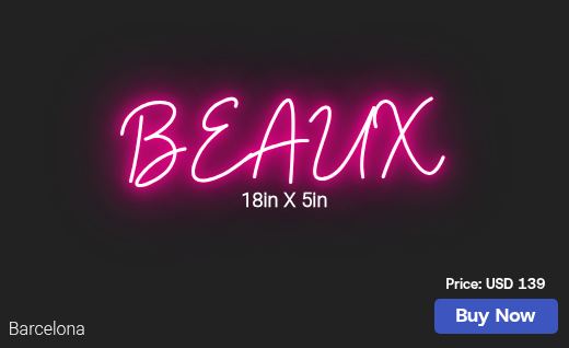 CUSTOM NEON SIGN FOR Teairakearnsis