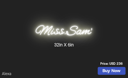 CUSTOM NEON SIGN FOR Samanthawritesel