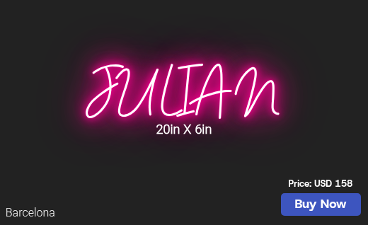 CUSTOM NEON SIGN FOR Mgb