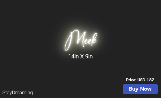 CUSTOM NEON SIGN FOR Meeka Cole1