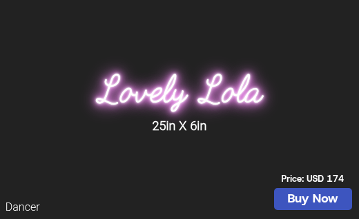 CUSTOM NEON SIGN FOR Angela Trevino240