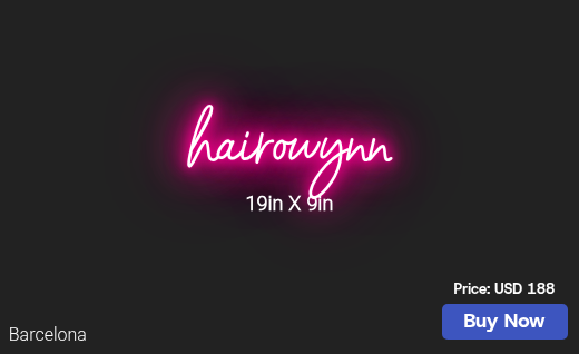CUSTOM NEON SIGN FOR Uyenbphung