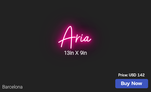 CUSTOM NEON SIGN FOR Ariaroziere7