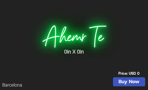 CUSTOM NEON SIGN FOR Ahmer