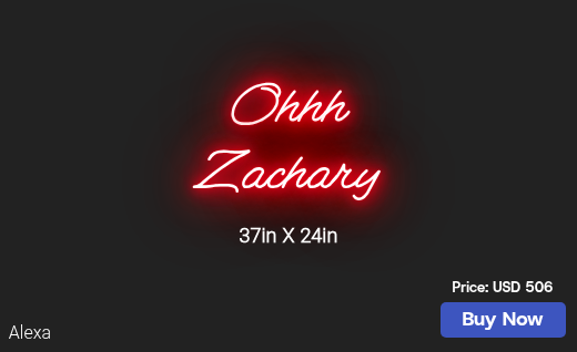 CUSTOM NEON SIGN FOR Ohhhzachary