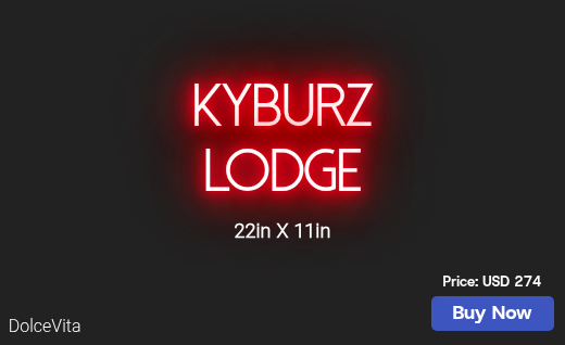 CUSTOM NEON SIGN FOR Lodgeatkyburz