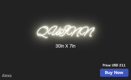 CUSTOM NEON SIGN FOR Sarahsshoppingmall