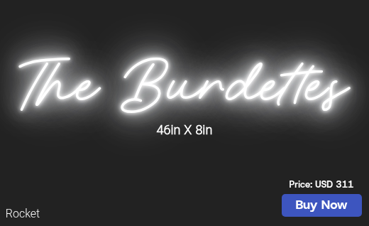 CUSTOM NEON SIGN FOR T Burdette