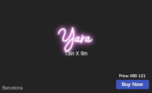 CUSTOM NEON SIGN FOR Lakyrastreet