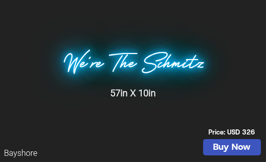 CUSTOM NEON SIGN FOR Amber Steinmetz1986
