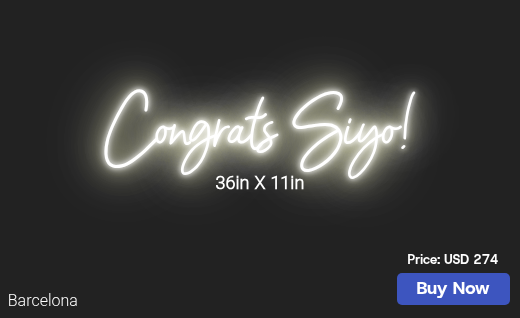 CUSTOM NEON SIGN FOR Apeeyush
