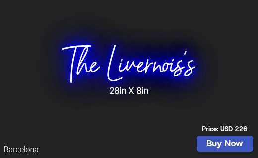 CUSTOM NEON SIGN FOR Jenniferryberg