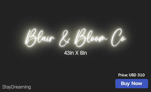 CUSTOM NEON SIGN FOR Blairgothard
