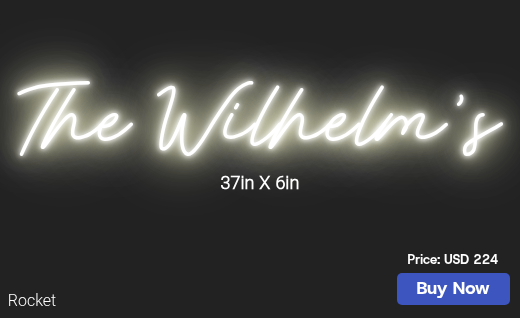 CUSTOM NEON SIGN FOR Meganwilhelm90