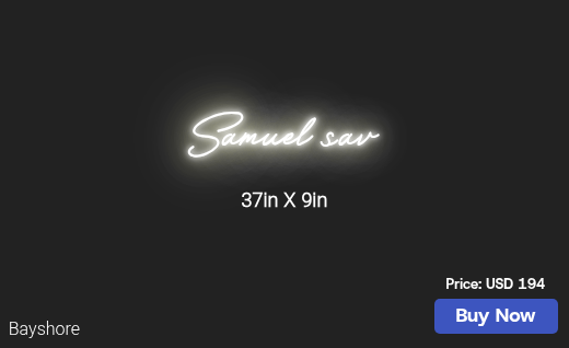 CUSTOM NEON SIGN FOR Sshonce