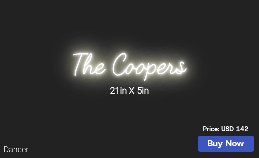 CUSTOM NEON SIGN FOR Cooperkidsrule