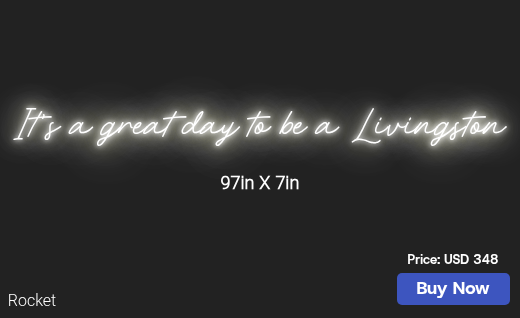 CUSTOM NEON SIGN FOR Matt Livingston70