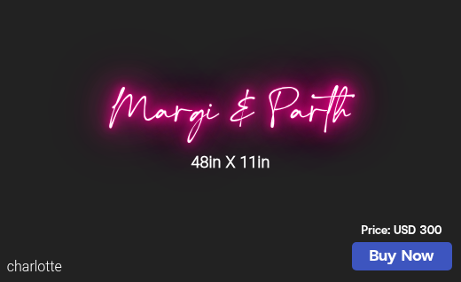 CUSTOM NEON SIGN FOR Margipatel958