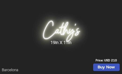 CUSTOM NEON SIGN FOR Cjbiggs