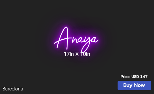 CUSTOM NEON SIGN FOR Nimisha Aggarwal2