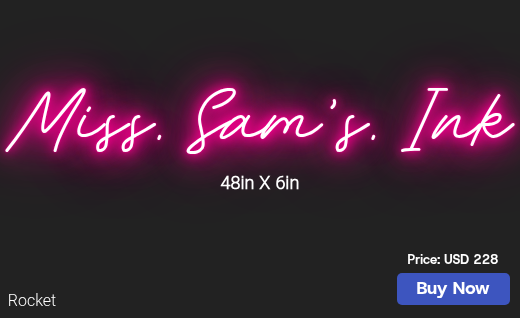 CUSTOM NEON SIGN FOR Samanthawritesel