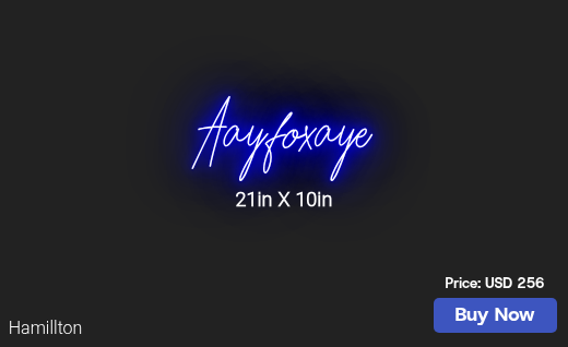 CUSTOM NEON SIGN FOR Aayfoxaye