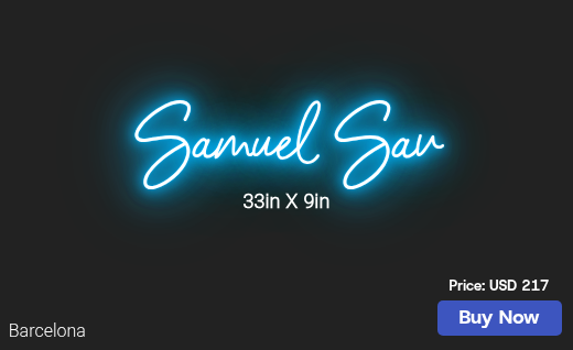 CUSTOM NEON SIGN FOR Sshonce