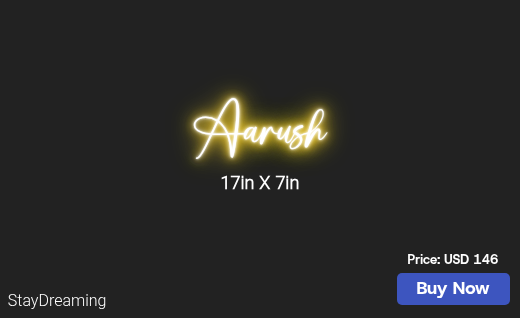 CUSTOM NEON SIGN FOR Bhanu Paidimukkula