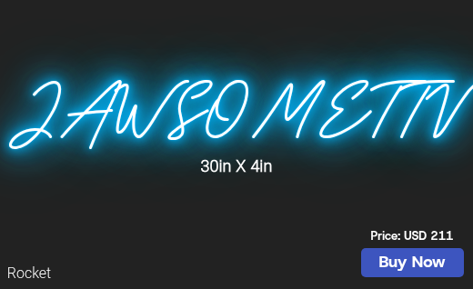 CUSTOM NEON SIGN FOR Jawsomettv