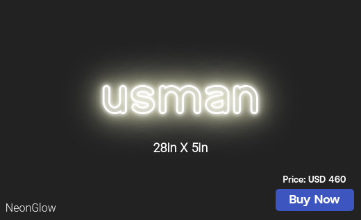 CUSTOM NEON SIGN FOR usman q