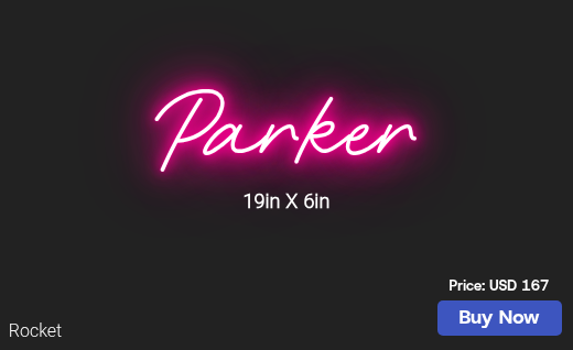 CUSTOM NEON SIGN FOR Parkertor87