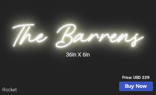 CUSTOM NEON SIGN FOR Bbarren06