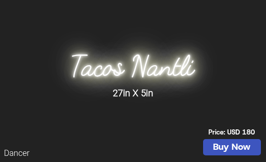 CUSTOM NEON SIGN FOR Chefrreyes