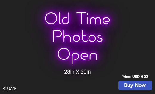 CUSTOM NEON SIGN FOR Oldtimephotospf