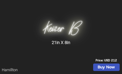 CUSTOM NEON SIGN FOR Shopkeizerbthecollection