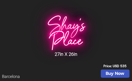 CUSTOM NEON SIGN FOR Shaleahmba