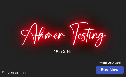 CUSTOM NEON SIGN FOR Ahmer