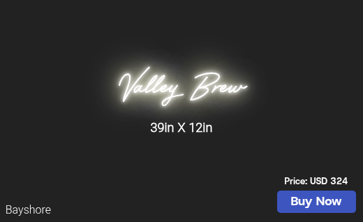 CUSTOM NEON SIGN FOR Tvalleymills