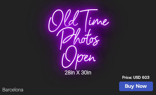 CUSTOM NEON SIGN FOR Oldtimephotospf