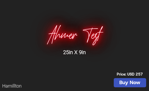 CUSTOM NEON SIGN FOR Ahmer