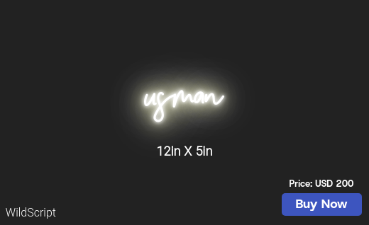 CUSTOM NEON SIGN FOR usman q