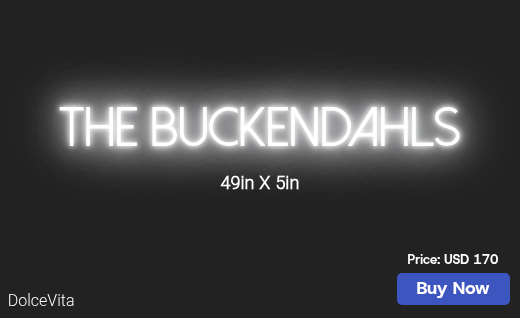 CUSTOM NEON SIGN FOR Mrsbuckendahl