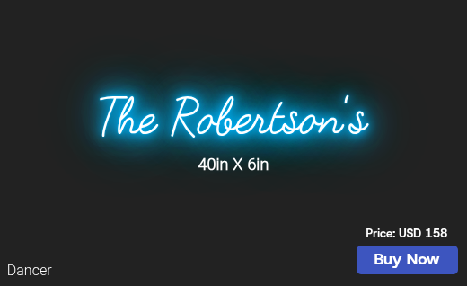 CUSTOM NEON SIGN FOR Works Sara