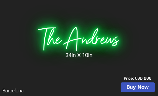 CUSTOM NEON SIGN FOR Anzimmerman91