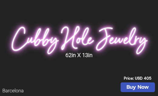 CUSTOM NEON SIGN FOR Cubbyholejewelry