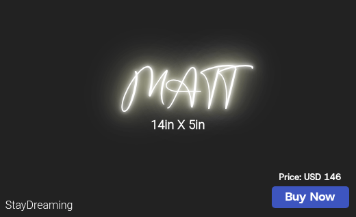 CUSTOM NEON SIGN FOR Brownriley982