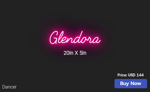 CUSTOM NEON SIGN FOR Glendorameyers